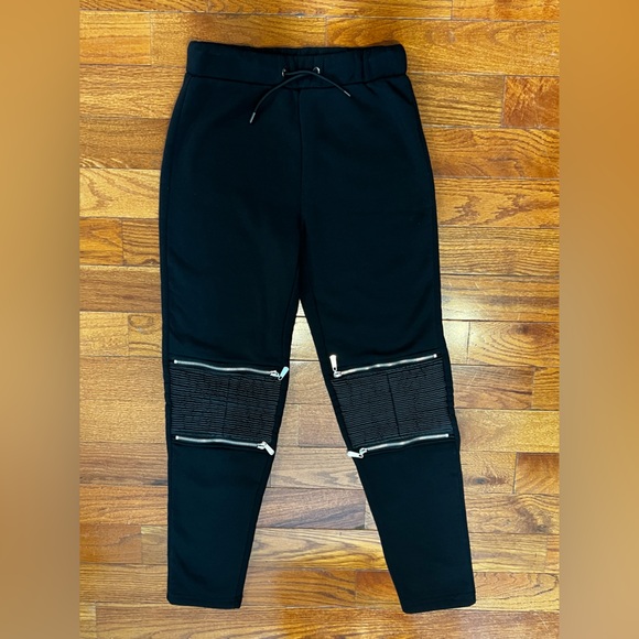 Tailored Recreation Premium Black Sweatpants with Zipper Knees Men's Small - Picture 1 of 11